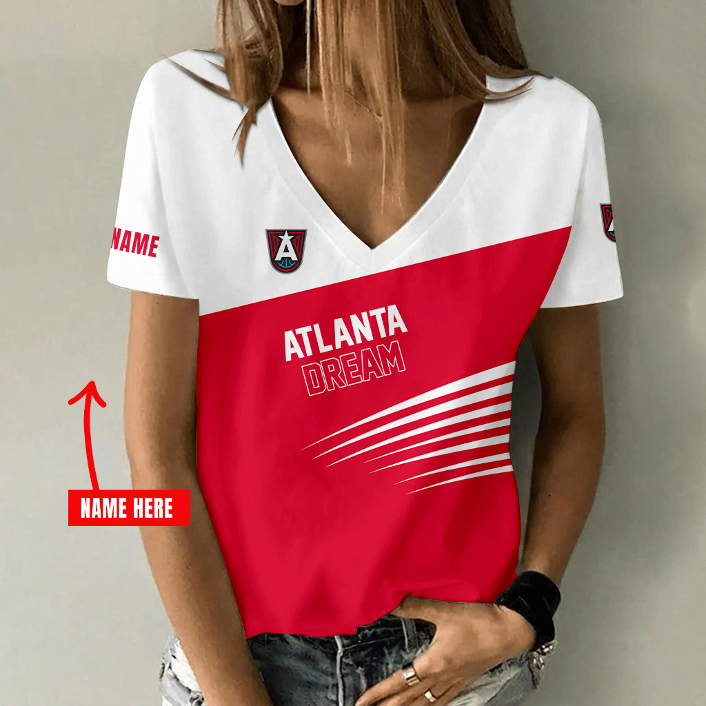 [FAN FAVORITE] NEW CUSTOMIZED WNBA01 ALD ATLANTA DREAM V-NECK FEMALE SHIRT