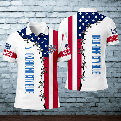 [HOT DEAL] NEW CUSTOMIZED NBA01 OCT OKLAHOMA CITY THUNDER POLO SHIRT