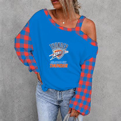 [HOT DEAL] NEW CUSTOMIZED NBA01 OCT OKLAHOMA CITY THUNDER WOMEN'S OFF-SHOULDER LONG SLEEVE SHIRT