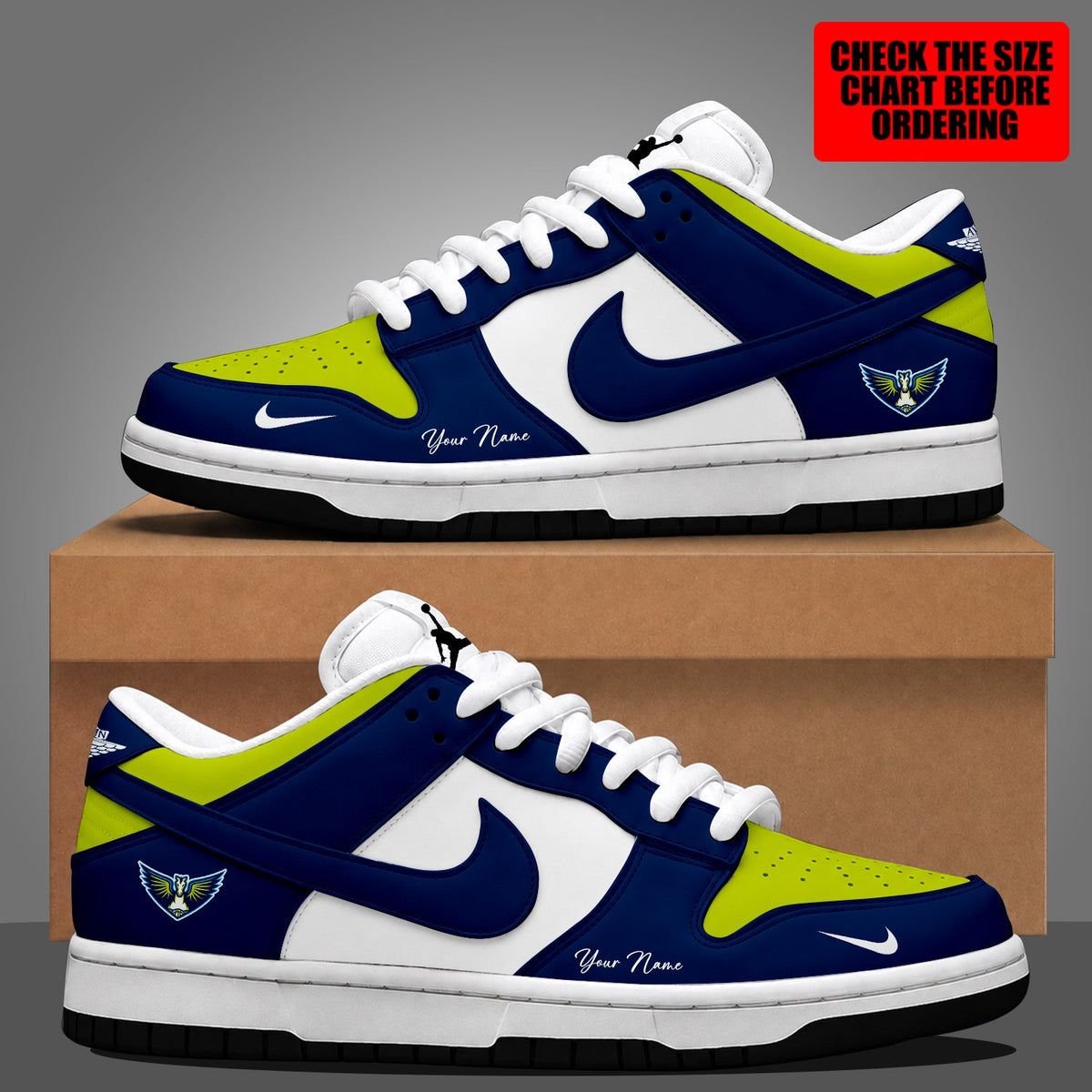 [FAN FAVORITE] NEW CUSTOMIZED WNBA04 DLW DALLAS WINGS DUNK LOW SHOES