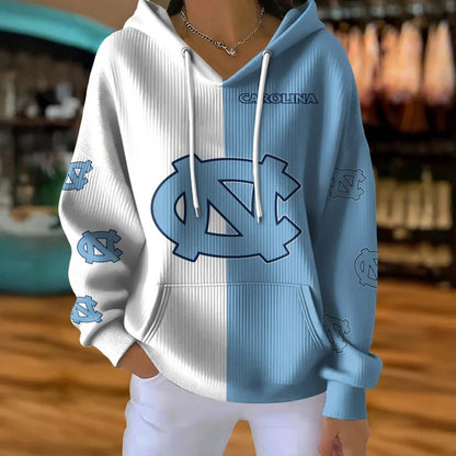 [FAN FAVORITE] NEW CUSTOMIZED NCAA MAM05 NTH NORTH CAROLINA TAR HEELS STRAPPY RIBBED HOODIE & SWEATSHIRT