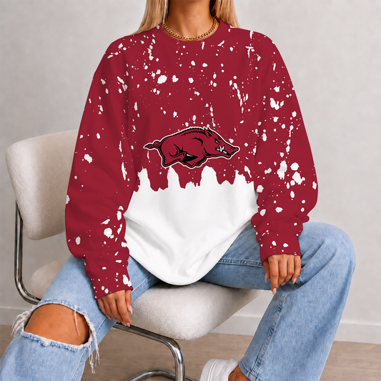 [FAN FAVORITE] NEW CUSTOMIZED NCAA MAM06 AKR ARKANSAS RAZORBACKS STRAPPY UNISEX SWEATSHIRT