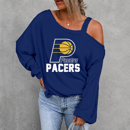 [HOT DEAL] NEW CUSTOMIZED NBA06 IPA INDIANA PACERS WOMEN'S OFF-SHOULDER LONG SLEEVE SHIRT