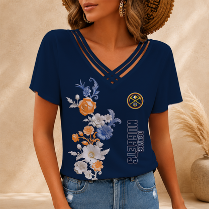 [HOT DEAL] NEW CUSTOMIZED NBA08 DNU DENVER NUGGETS V-NECK SHIRT