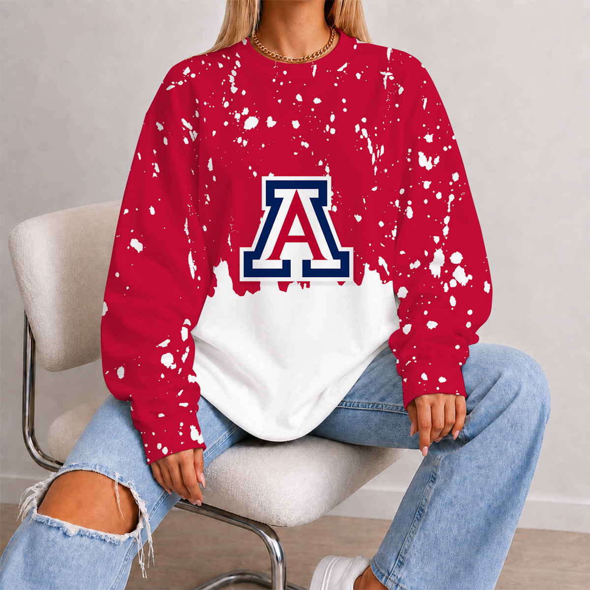 [FAN FAVORITE] NEW CUSTOMIZED NCAA MAM09 ARW ARIZONA WILDCATS STRAPPY UNISEX SWEATSHIRT