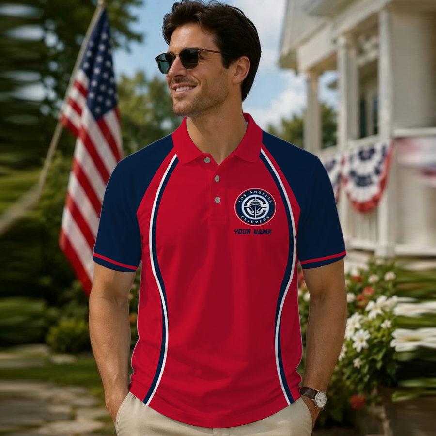 [HOT DEAL] NEW CUSTOMIZED NBA10 LCL LOS ANGELES CLIPPERS POLO SHIRT