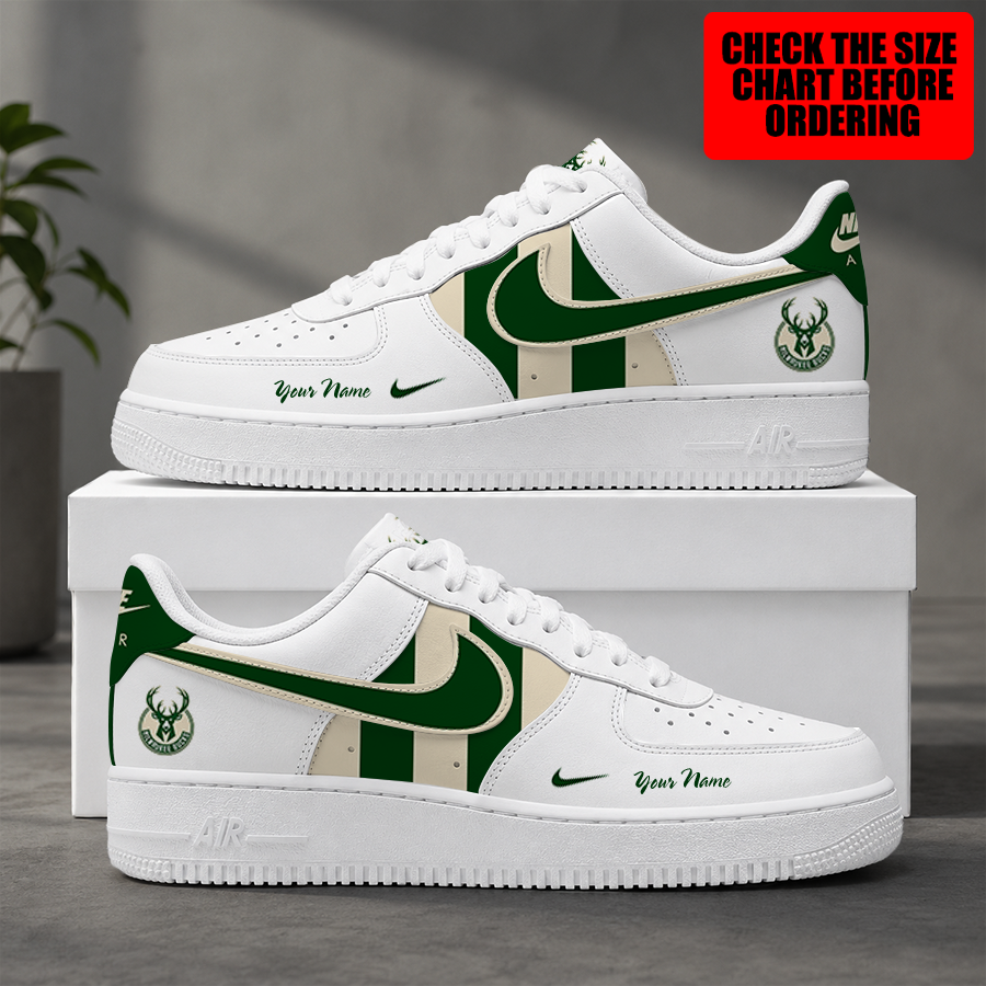[HOT DEAL] NEW CUSTOMIZED NBA11 MBU MILWAUKEE BUCKS AF1 SHOES