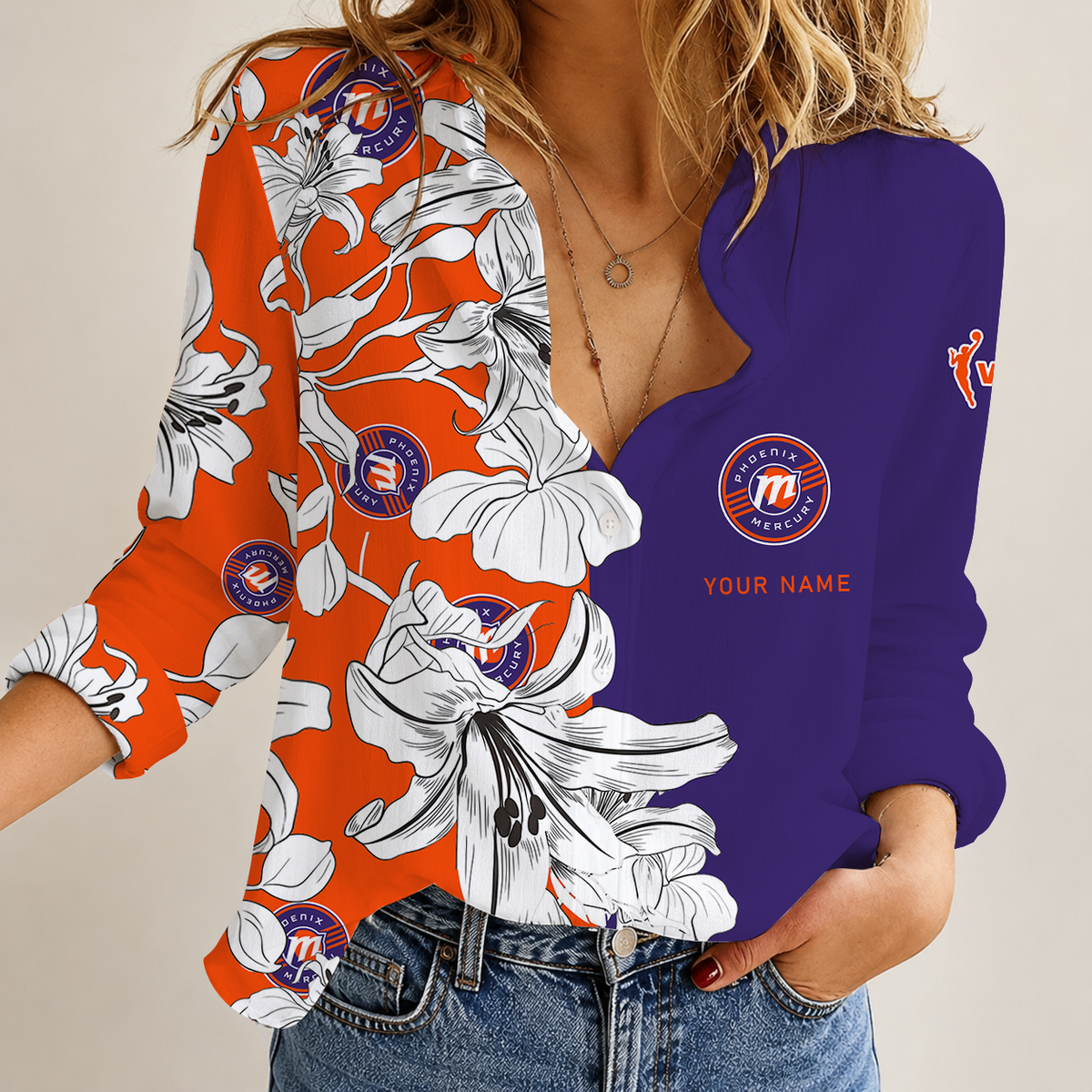 [FAN FAVORITE] NEW CUSTOMIZED WNBA11 PNM PHOENIX MERCURY WOMEN CASUAL SHIRT