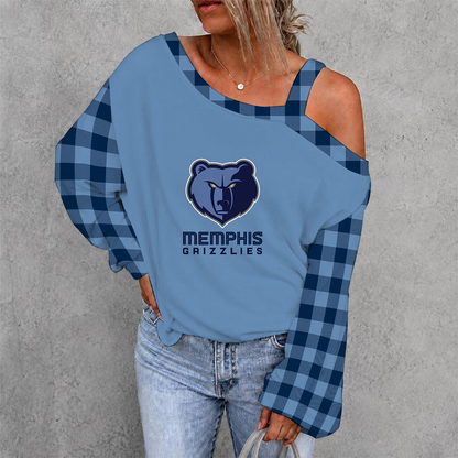 [HOT DEAL] NEW CUSTOMIZED NBA13 MGR MEMPHIS GRIZZLIES WOMEN'S OFF-SHOULDER LONG SLEEVE SHIRT