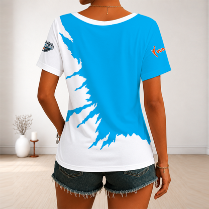 [FAN FAVORITE] NEW CUSTOMIZED WNBA14 CLR CLEVELAND ROCKERS V-NECK FEMALE SHIRT