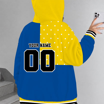 [FAN FAVORITE] NEW CUSTOMIZED NCAA CFH14 DFH DELAWARE FIGHTIN' BLUE HENS STRAPPY ZIP HOODIE
