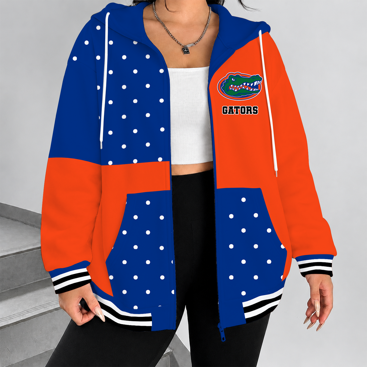 [FAN FAVORITE] NEW CUSTOMIZED NCAA MAM14 FLG FLORIDA GATORS STRAPPY ZIP HOODIE