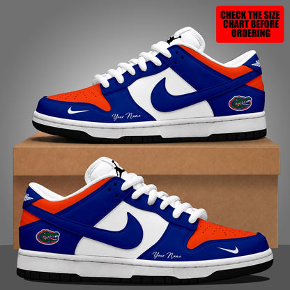 [FAN FAVORITE] NEW CUSTOMIZED NCAA MAM14 FLG FLORIDA GATORS STRAPPY DUNK LOW SHOES