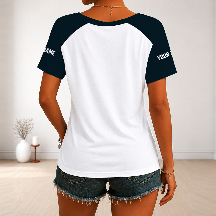 [FAN FAVORITE] NEW CUSTOMIZED WNBA14 CLR CLEVELAND ROCKERS V-NECK FEMALE SHIRT