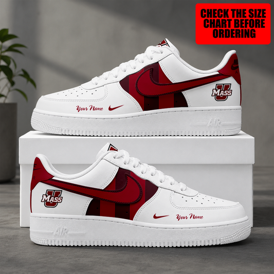 [FAN FAVORITE] NEW CUSTOMIZED NCAA CFH15 UMM UMASS MINUTEWOMEN AF1 SHOES
