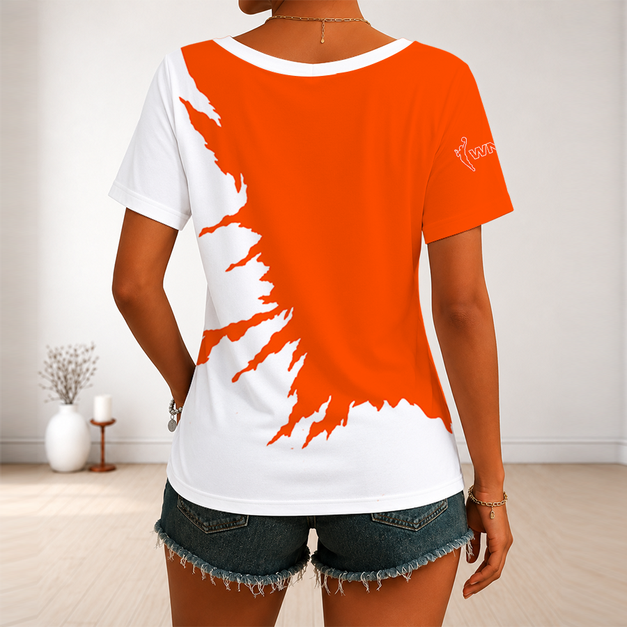 [FAN FAVORITE] NEW CUSTOMIZED WNBA16 WOMEN'S NATIONAL BASKETBALL ASSOCIATION V-NECK FEMALE SHIRT