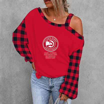 [HOT DEAL] NEW CUSTOMIZED NBA17 AHA ATLANTA HAWKS WOMEN'S OFF-SHOULDER LONG SLEEVE SHIRT