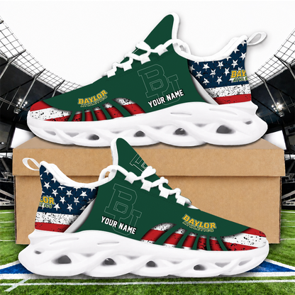 [FAN FAVORITE] NEW CUSTOMIZED NCAA MAM18 BAB BAYLOR BEARS STRAPPY UNISEX CLUNKY SNEAKERS