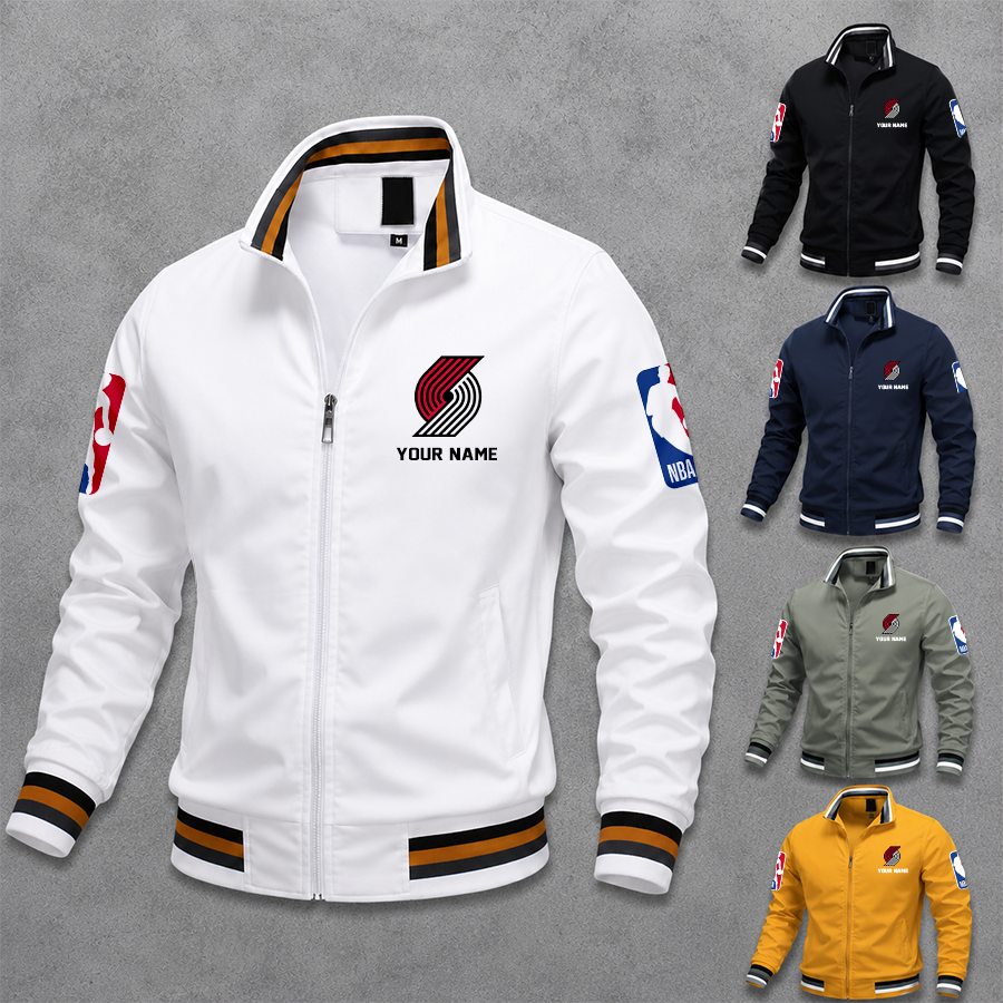 [HOT DEAL] NEW CUSTOMIZED NBA22 PTB PORTLAND TRAIL BLAZERS MULTICOLOR MEN'S CASUAL JACKET