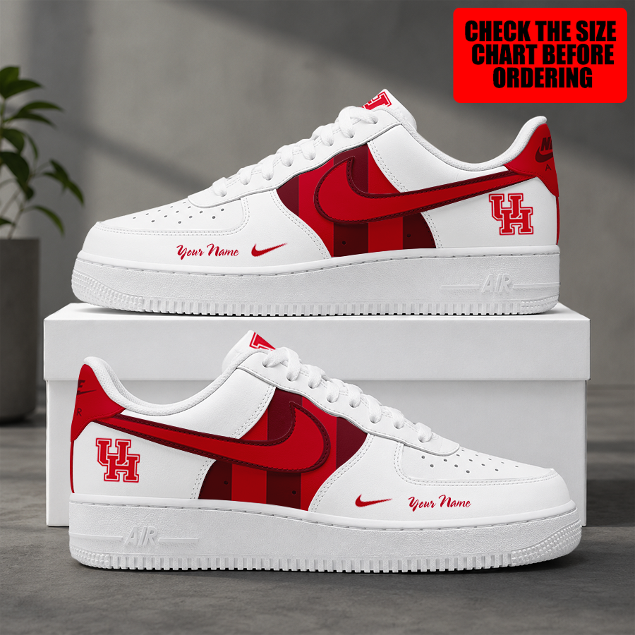 [FAN FAVORITE] NEW CUSTOMIZED NCAA MAM26 HOC HOUSTON COUGARS STRAPPY AF1 SHOES