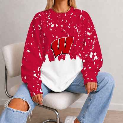[FAN FAVORITE] NEW CUSTOMIZED NCAA MAM29 WSB WISCONSIN BADGERS STRAPPY UNISEX SWEATSHIRT