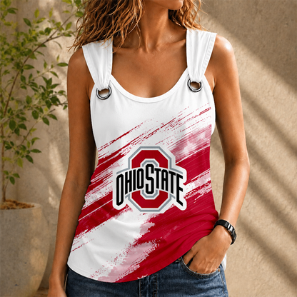 [FAN FAVORITE] NEW CUSTOMIZED NCAA MAM30 OSB OHIO STATE BUCKEYES O-RING SHOULDER TANK TOP