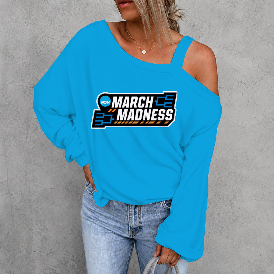 [FAN FAVORITE] NEW CUSTOMIZED NCAA MAM31 MAM MARCH MADNESS WOMEN'S OFF-SHOULDER LONG SLEEVE SHIRT