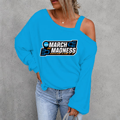 [FAN FAVORITE] NEW CUSTOMIZED NCAA MAM31 MAM MARCH MADNESS WOMEN'S OFF-SHOULDER LONG SLEEVE SHIRT