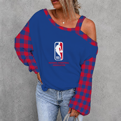 [HOT DEAL] NEW CUSTOMIZED NBA31 NATIONAL BASKETBALL ASSOCIATION WOMEN'S OFF-SHOULDER LONG SLEEVE SHIRT