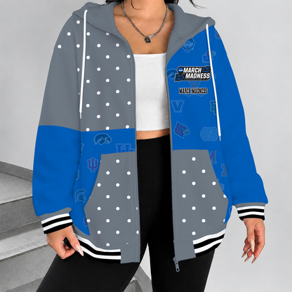[FAN FAVORITE] NEW CUSTOMIZED NCAA MAM32 BKM ALL TEAMS STRAPPY ZIP HOODIE